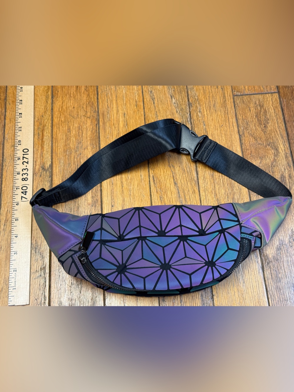 Epcot Ball Reflective Geometric Fanny Pack - Purple/Blue